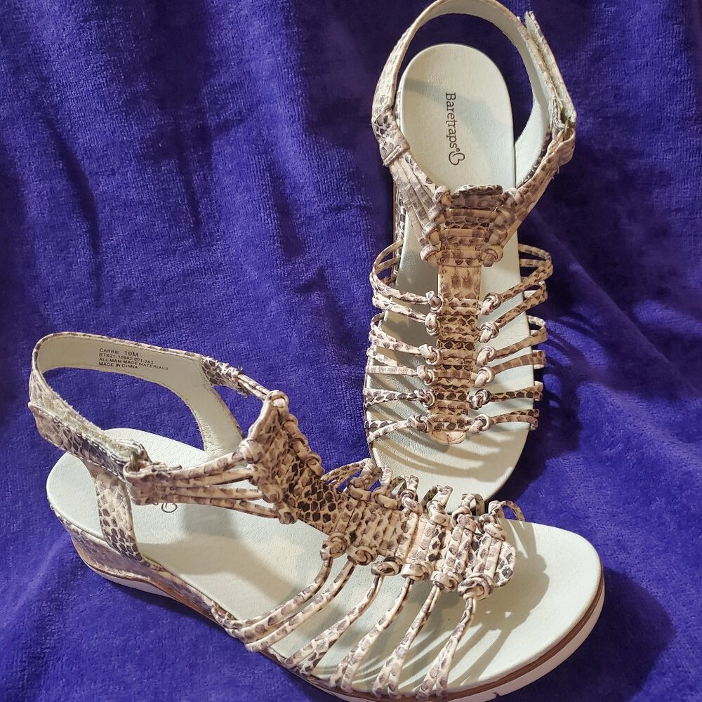Baretraps snake skin sandals